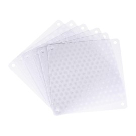 MECCANIXITY 6PCS PC Dust Filter, 120x120mm PVC Computer Case Cooler Dustproof Mesh Cover Fan Grills for Computer Chassis Speakers, White