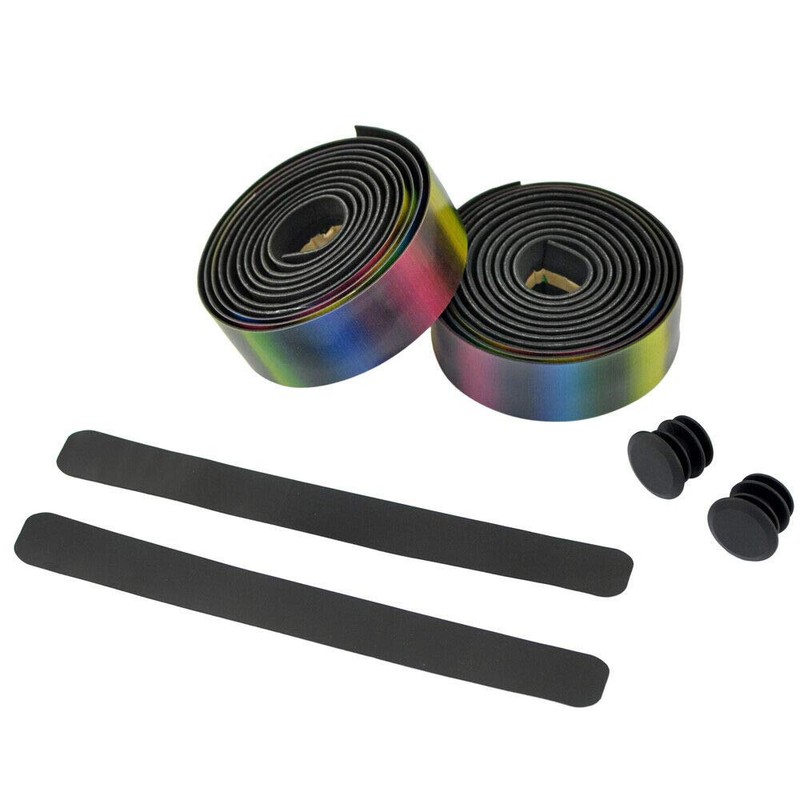 VELO VLT-3114 TPU Handlebar Tape Rainbow/Black, VL2165