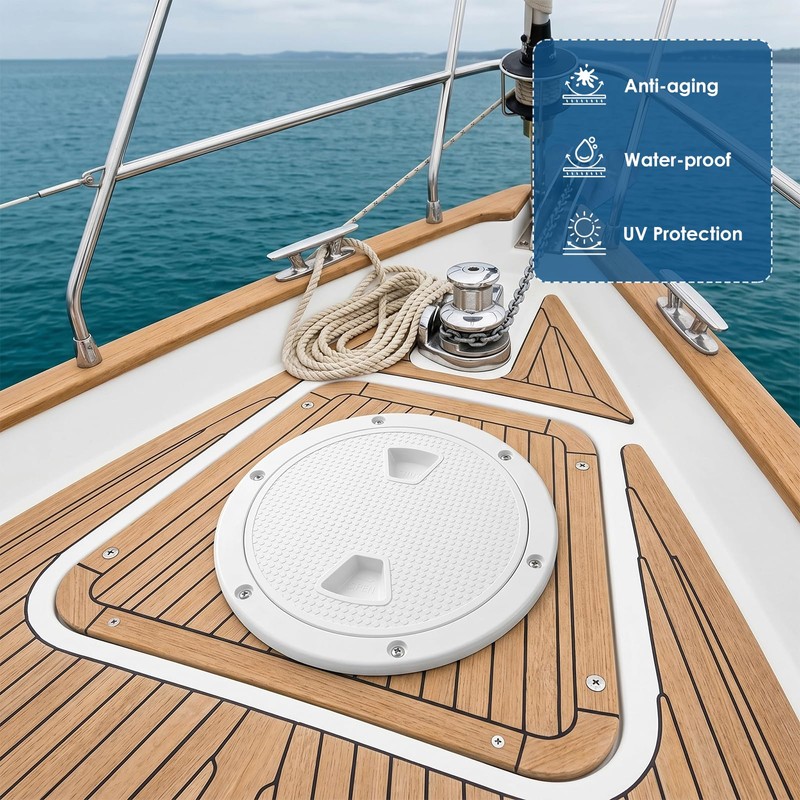 Moresis 2Pcs Boat Hatch- 4" 6" Deck Plate Marine Round