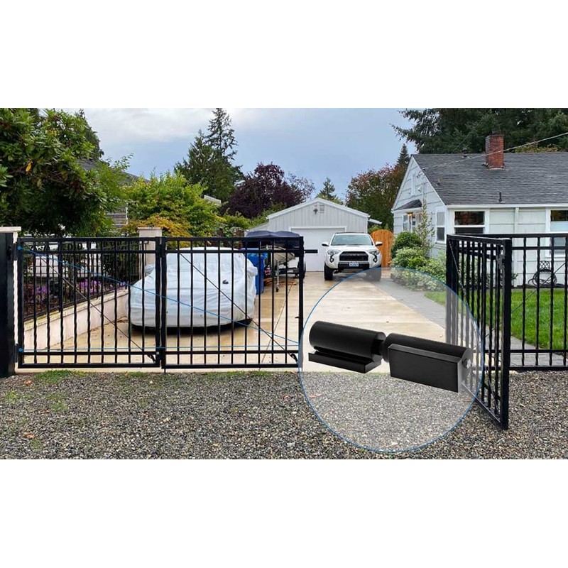 Heavy Duty Gate Hinges 7 Inches - 2 Pack Black