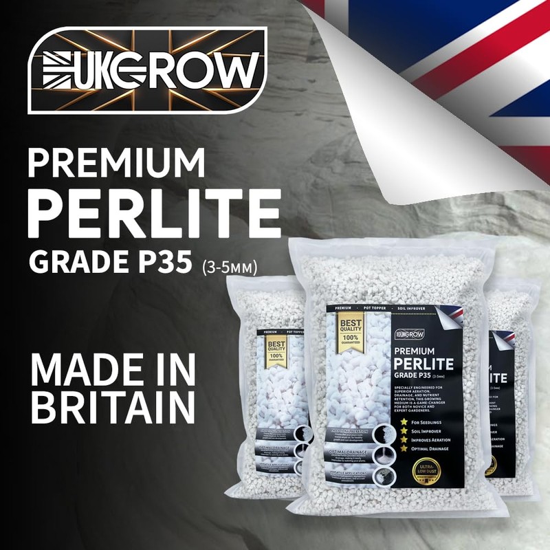 UKGrow Essential Perlite 2L: Horticultural Excellence in Medium Granules for
