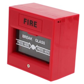 DOITOOL Emergency Glass Break Alarm Button Compact Glass Break Sensor Manual Reset for Firefighting and Security Situations for Quick Alarm Activation and Safe