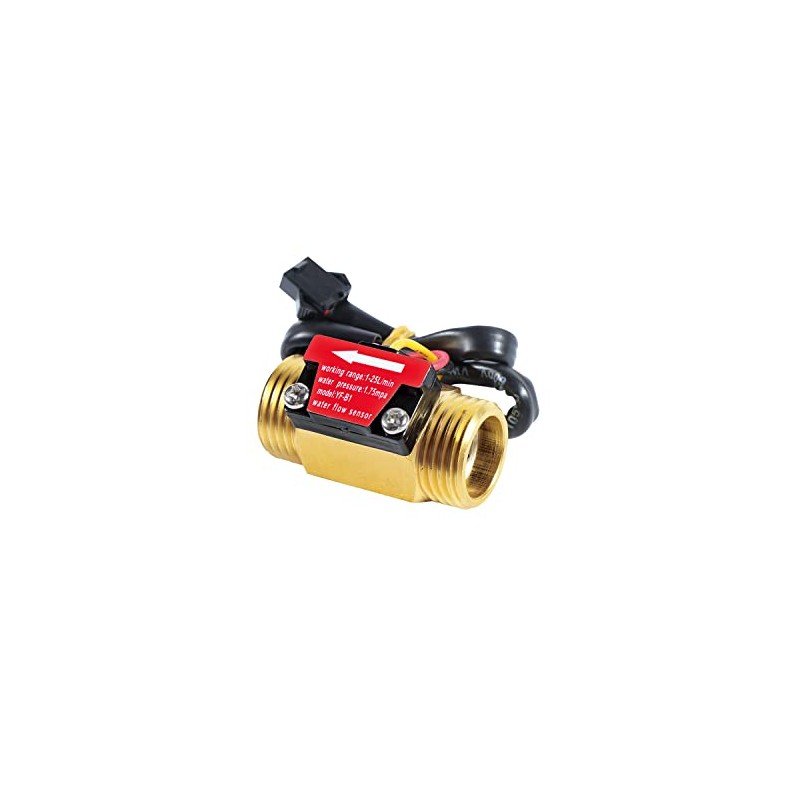 GREDIA G3/4" Male Thread Brass Water Flow Sensor Switch Hall