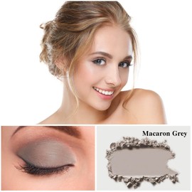 MEICOLY Macaron Grey Single Eyeshadow with Mirror,Matte Eye Shadow,Pressed Powder Eyeshadow Makeup,Matte Shade Eyelid Color Eye Makeup for Women and Girls,High Pigment,Long Wear,Waterproof,Natural