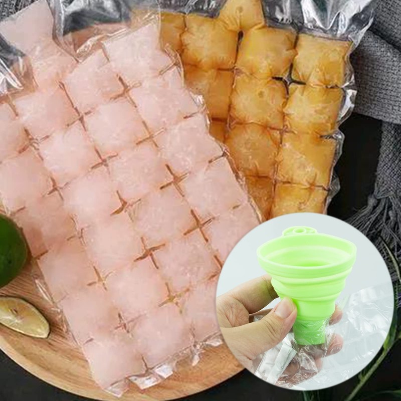 SZXMDKH 10Pcs 240 Ice Cubes Disposable Ice Bag with Juice