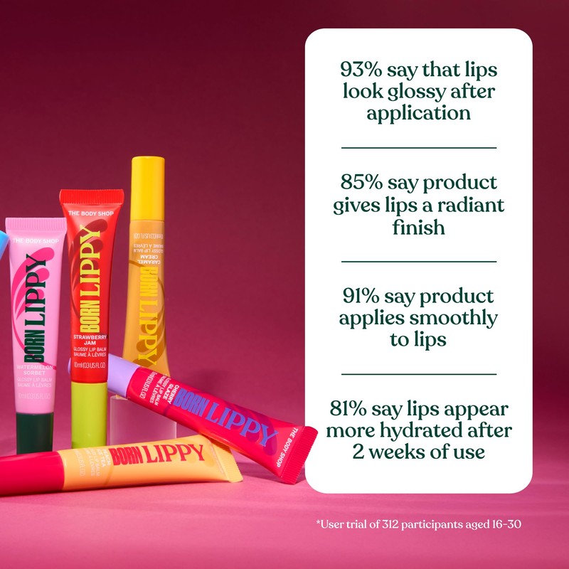 The Body Shop Born Lippy Strawberry Jam Glossy Hydrating Lip