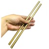 2PCS ZQToday Solid Brass Rods 3/8 x 12 Inch Brass