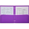 Lion 2-Pocket Plastic Folder for Binder, Lavender Purple, Pack of