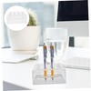 jojofuny Acrylic Pen Holder Stand Slot Display Rack for Makeup