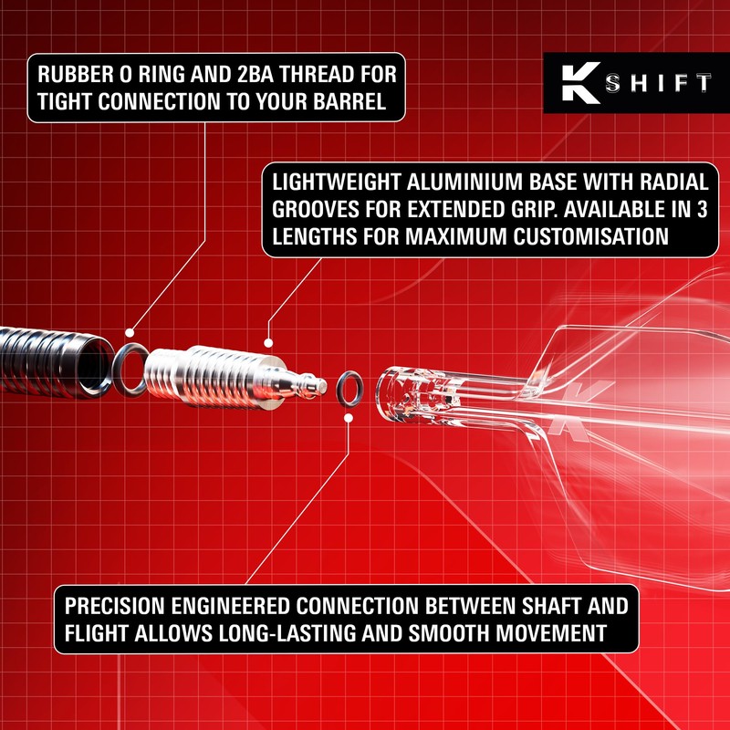 Target Darts K-Shift No.2 Integrated Flights & Shafts | K
