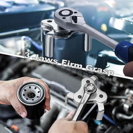 Hahhhha 12" Adjustable Oil Filter Pliers,with Oil Filter Wrench Removal Tool,Oil Filter Change Tool,Durable Oil Filter Wrench,Oil Filter Tool for Fuel Line,Gasoline Pipe,Urea Pipe,Oil Pipe