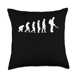 Evolution Autumn Leaf Blower Throw Pillow
