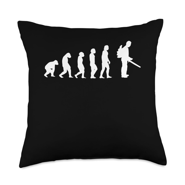 Evolution Autumn Leaf Blower Throw Pillow