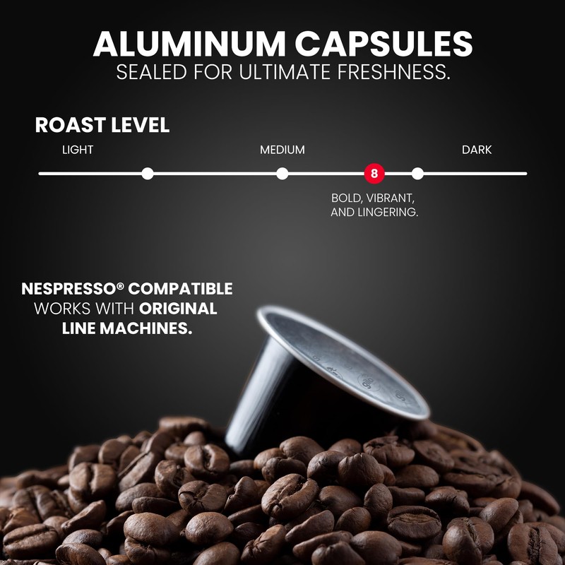 GILA Café Espresso Lungo Aluminum Coffee Capsules – Medium Roast
