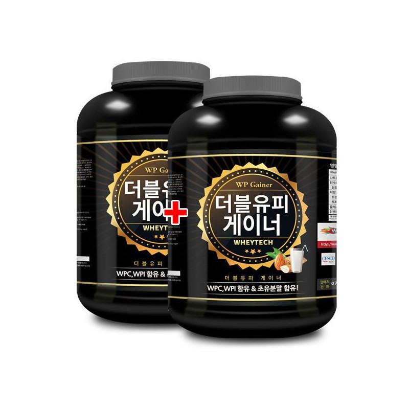 1+1 WP게이너 단백질 헬스보충제 4kg/보충제2통+아미노증정 1+1 WP Gainer Protein Health