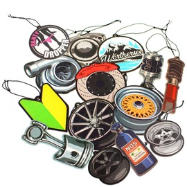 VmG-Store 2er Set Tuning Lufterfrischer Duftbaum frs Auto Air Freshener Design Duft Anh?nger (2x Felge Silber)