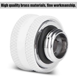 16 mm Water Cooling Compression Fitting, Sealing Rings for Rigid Acrylic Pipe for Computer Water Cooling System (White)