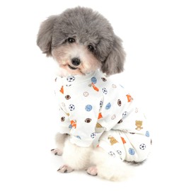 Ranphy Dog Pajamas Cotton Cute Diamond Pattern British Style Dog Sleepwear Clothes