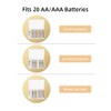 ALFOINE Battery Storage Organizer Box: 20 AA AAA Holder Case