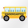 CafePress Kindergarten School Bus Medium Die Cut Sticker, 5.75" x
