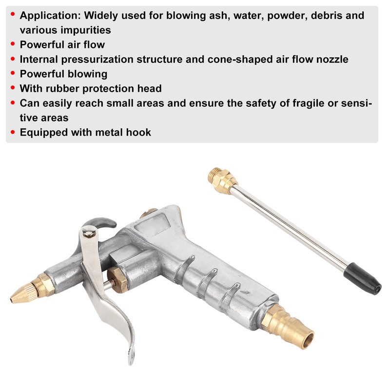 Air Blow Gun Wind Force Adjustable AD‑128 Pneumatic Dust Removing