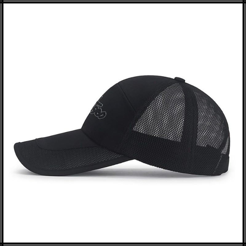 White Fang CA796 Plain Brim Mesh Cap, Hat, Outdoor, Fishing,