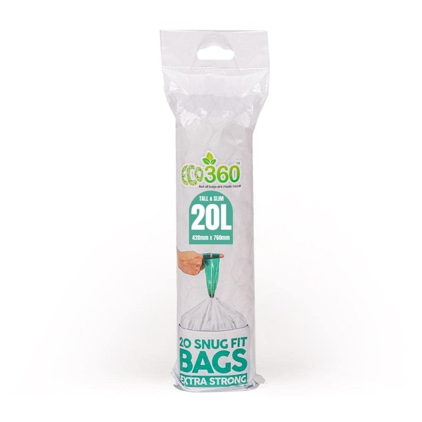 Eco360 Extra Strong Bin Liners 30L (Pack of 20)