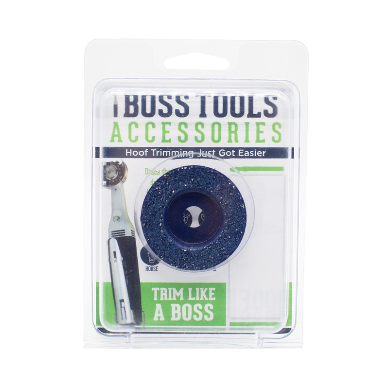 Hoof Boss Blue Medium Coarse Grit Flat Disc - 2"