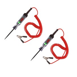 Car Voltage Tester Car Circuit Test Pen 3-48 V, Car Circuit Test Pen 3-48 V DC with Indicator Light Voltage Tester with Digital LCD Automotive Circuit Tester with Crocodile Clip (2)