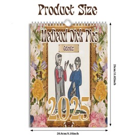 Medieval D*ck Pics Calendar 2025,Funny Secret Santa Gifts,Rude Gag Gifts,Secret Santa Ideas,Christmas Gifts for Men Woman,Xmas Present Stocking Fillers
