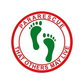Round Pararescue Jolly Giant Green Feet That Others May Live Sticker (Logo air Force PJ USAF afsoc Vinyl Decal for car Truck rv or Laptop (5 inch)