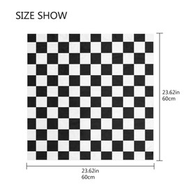PMAIHNAS Racing Checkered Flag Silk Scarf Head Hair Wraps Bandana Square Satin Head Scarf for Women