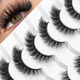MAGEFY 7 Pairs Of Natural Full False Eyelashes,Thick Curling Fluffy Eyelashes For Party Use Manga Eyelashes, Travel Essentials Makeup Cosmetic