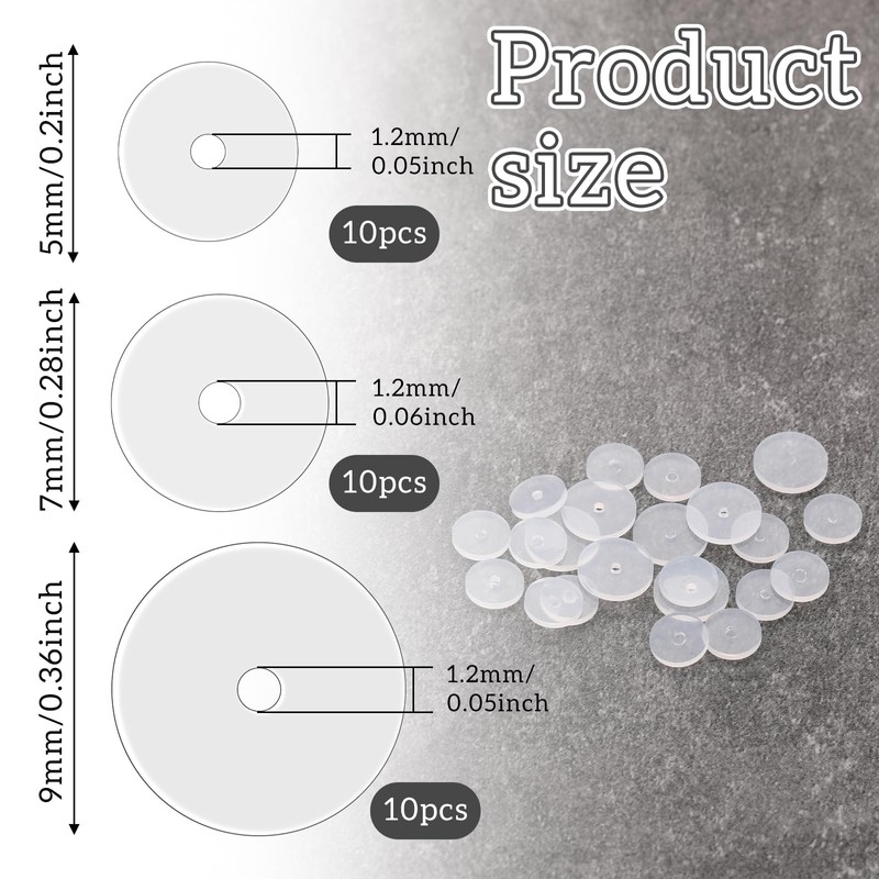Clear Piercing Disc for Piercing Bump Silicone Healing Non Pull