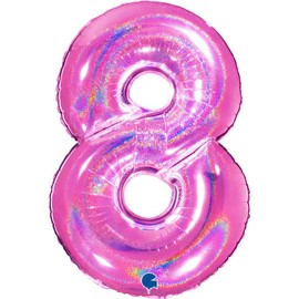 Grabo 618GHF-P Superloon Glitter Holographic 40 inch Fuchsia One Size
