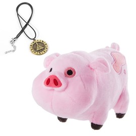 EIKOU Gravity Falls Waddles Pig Mabel Barfing Plushes Dolls Kids Toy 7" （Comes with Pendant）