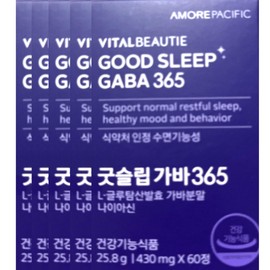 Vital Beauty Good Sleep GABA 365 430mg x 60 tablets x 5 boxes, 5 months supply / 바이탈뷰티 굿슬립 가바 365 430mg x 60정 x 5박스 5개월분