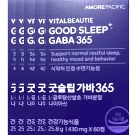 Vital Beauty Good Sleep GABA 365 430mg x 60 tablets x 5 boxes, 5 months supply / 바이탈뷰티 굿슬립 가바 365 430mg x 60정 x 5박스 5개월분