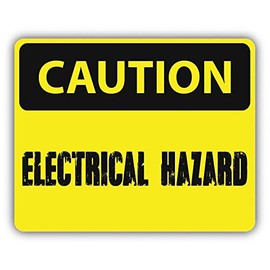JJH Inc Magnet Caution Electrical Hazard Sign Warning Flexible Vinyl Magnet Waterproof Car Magnetic Bumper Sticker 5"