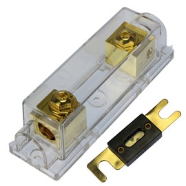 VOODOO Gold Plated ANL Fuse Holder 2/0 1/0 0 Gauge no terminals Needed (500 Amp Fuse)