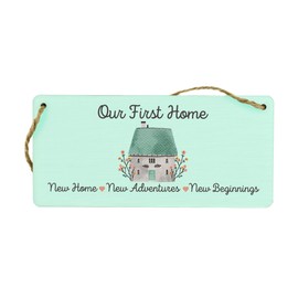 New Beginnings: Full Colour Plywood Hanging Sign – Home Décor, Housewarming Present