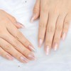 Sethaxy Handmade Nail Tip, Short Ballerina Tip, Aurora, Press-On Nail,