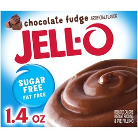 Jell-O Chocolate Fudge Sugar Free & Fat Free Instant Pudding & Pie Filling Mix (1.4 oz Box) Pack of 24