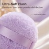 Body Powder Puff And Container With Puff Set 6" Crystal