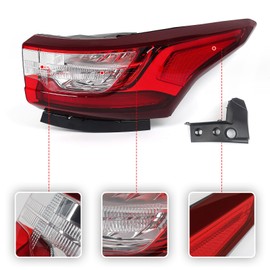 Huray LED Outer Tail Light Assembly Compatible with Chevy Traverse 2018-2021, RH Taillight w/Bulbs OE Style Tail lamp Rear Brake Lamp Replacement for 84618032 GM2805130 Passenger Side