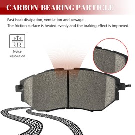 YXPCARS Ceramic Disc Brake Pads Set Front and Rear Replacement for Subaru B9 Tribeca 2006-2007/ Tribeca 2008 2009 2010 2011 2012 2013 2014/ Forester 2014 2015 2016 2017 2018/ Legacy Outback 2010-2014