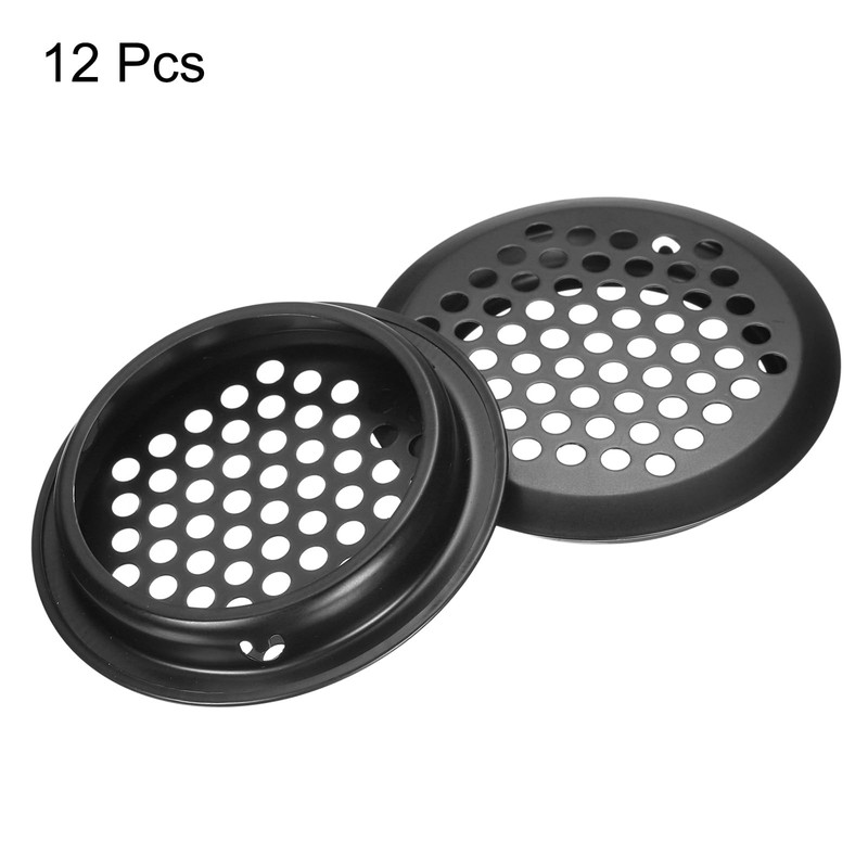sourcing map 12Pcs Air Vents Circular Soffit Vent 50mm/2" Stainless
