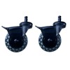 ACE 2 Pack Upgraded 3" Clear Caster Wheel with Brake