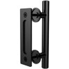 WOLFBIRD Barn Door Handle Black Retro Style Aluminium 24cm
