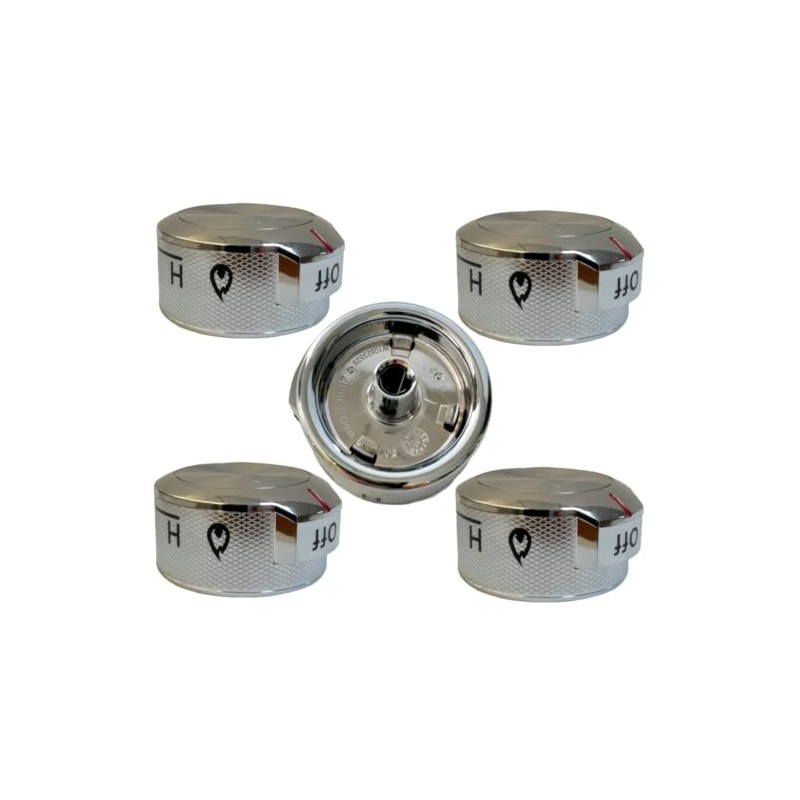 5 Packs W11030413 W10786063 W11027434 stove Knob range Compatible with